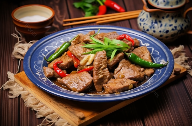 中华美食麻辣风味黑椒炒肉熟食饮食实拍图,高清,摄影图,摄影图片,图片大全,摄影图免费下载
